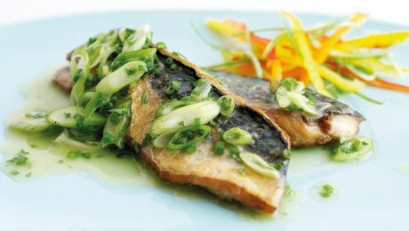 Grilled Fillet of Mackerel with a Parsley and Spring Onion Dressing