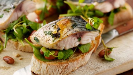 Grilled Mackerel Bruschetta