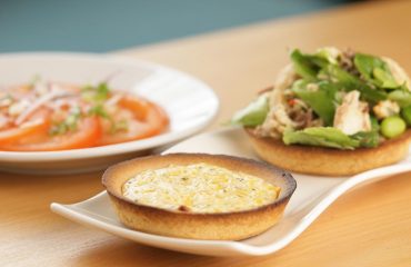 Mackerel and Cheese Tarts with Mackerel Salad
