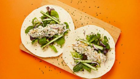 Smoked Mackerel Salad Wrap